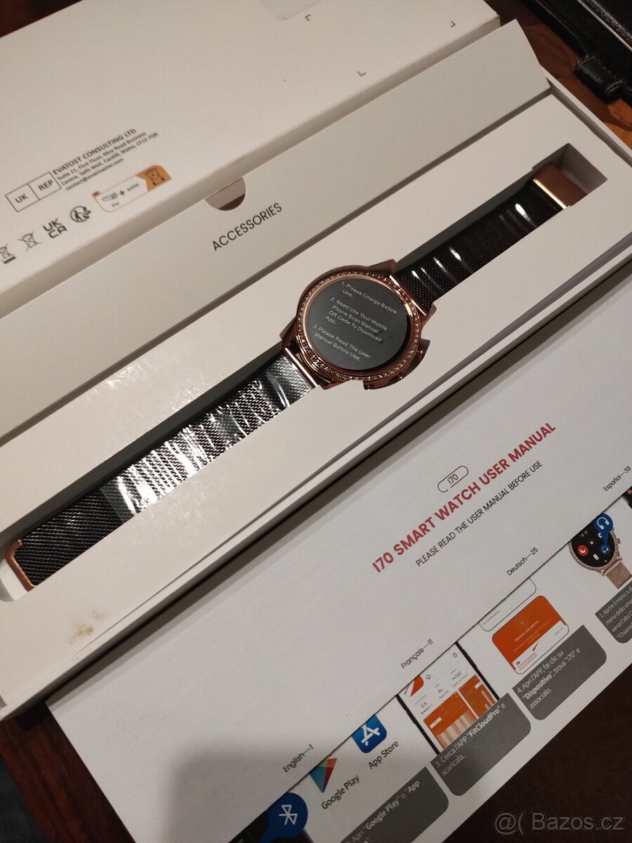 Chytré hodinky I70 Fit černé / černo-bronzová - 2