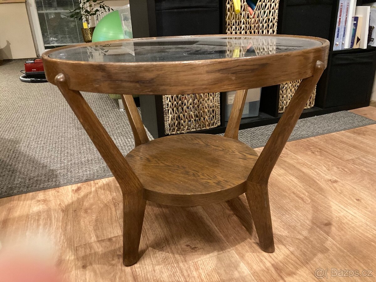 Funkcionalistický kulatý konferenční stolek Kropáček - 2