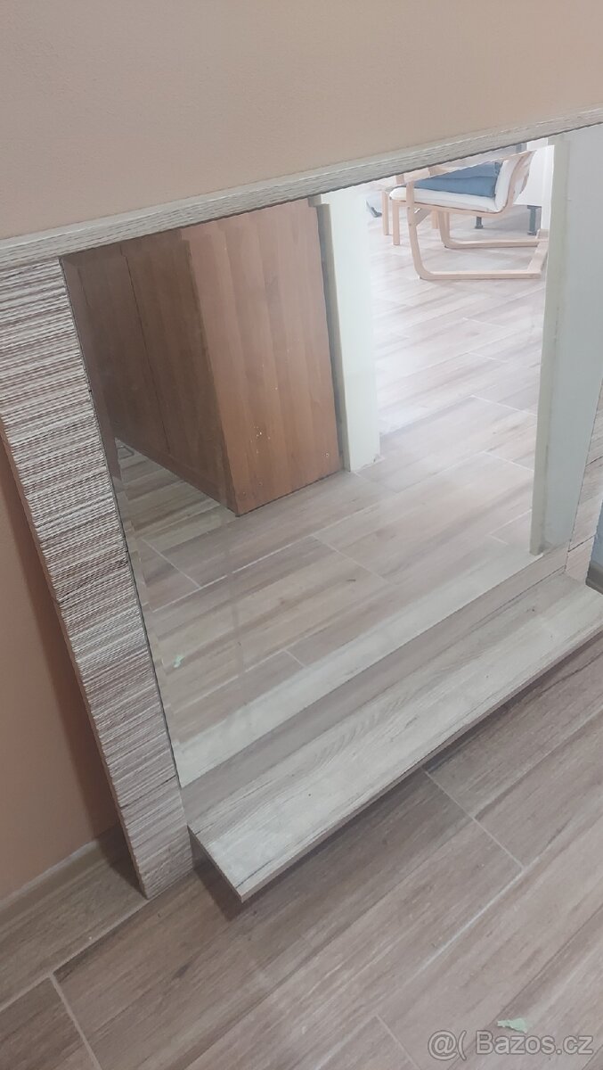 Zrcadlo s polickou ložnice, koupelna,salon chodba - 2