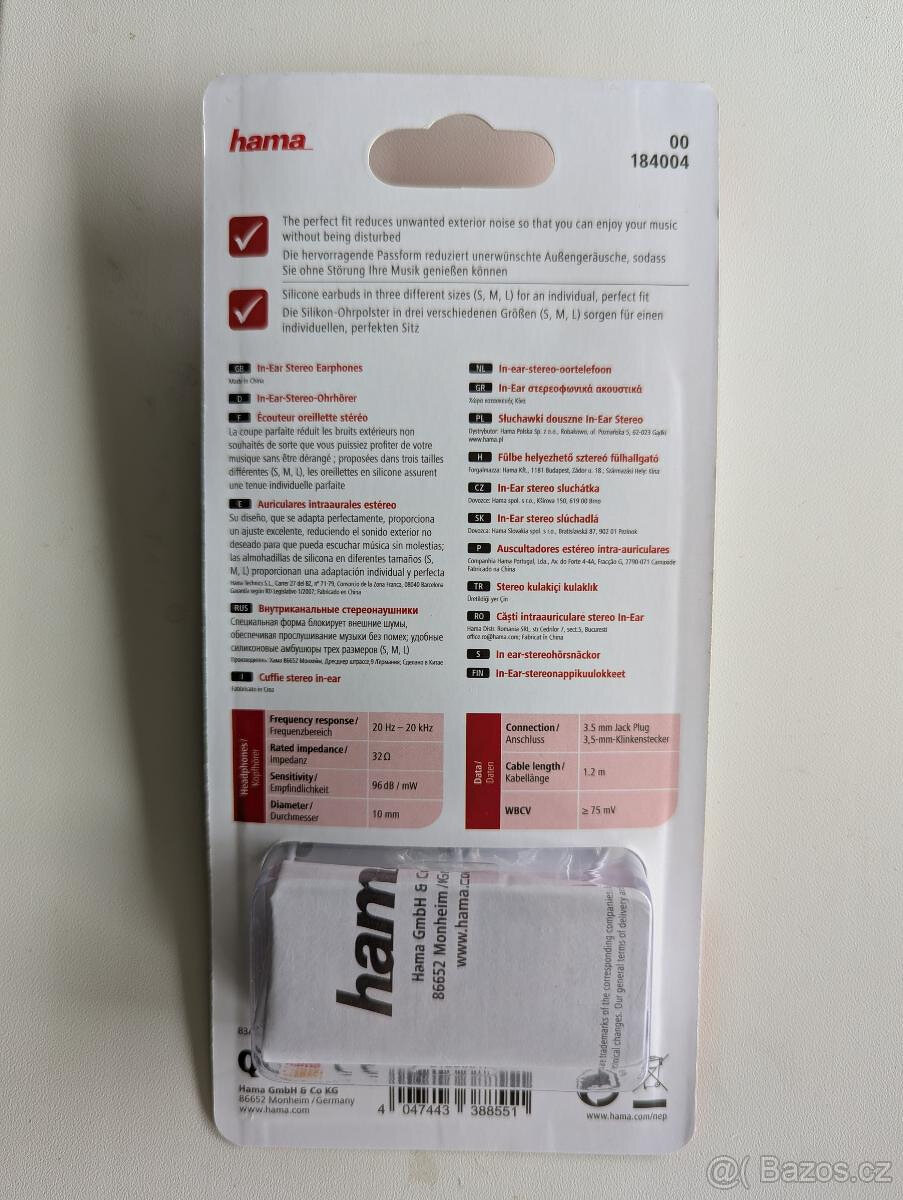 Sluchátka HAMA (bílá) - 2