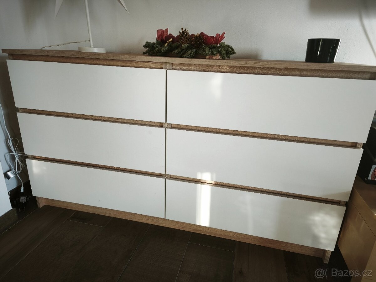 Komoda dub sonoma bílá - 2