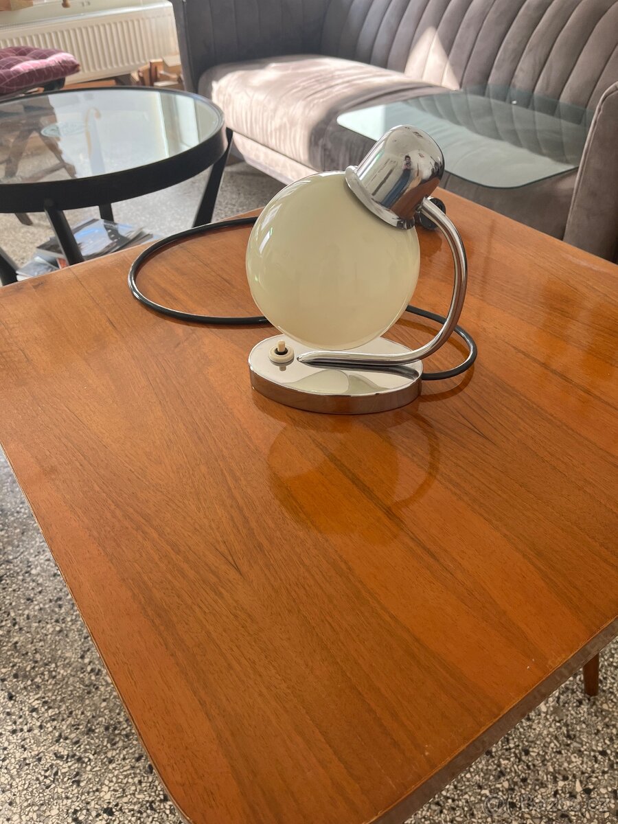 Retro lampička DRUPOL opálové sklo/chrom - 2