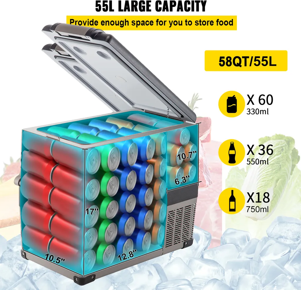 Nová kompresorová AUTOLEDNICE 55l box -20 ℃ 20 ℃ 12V/230V - 2