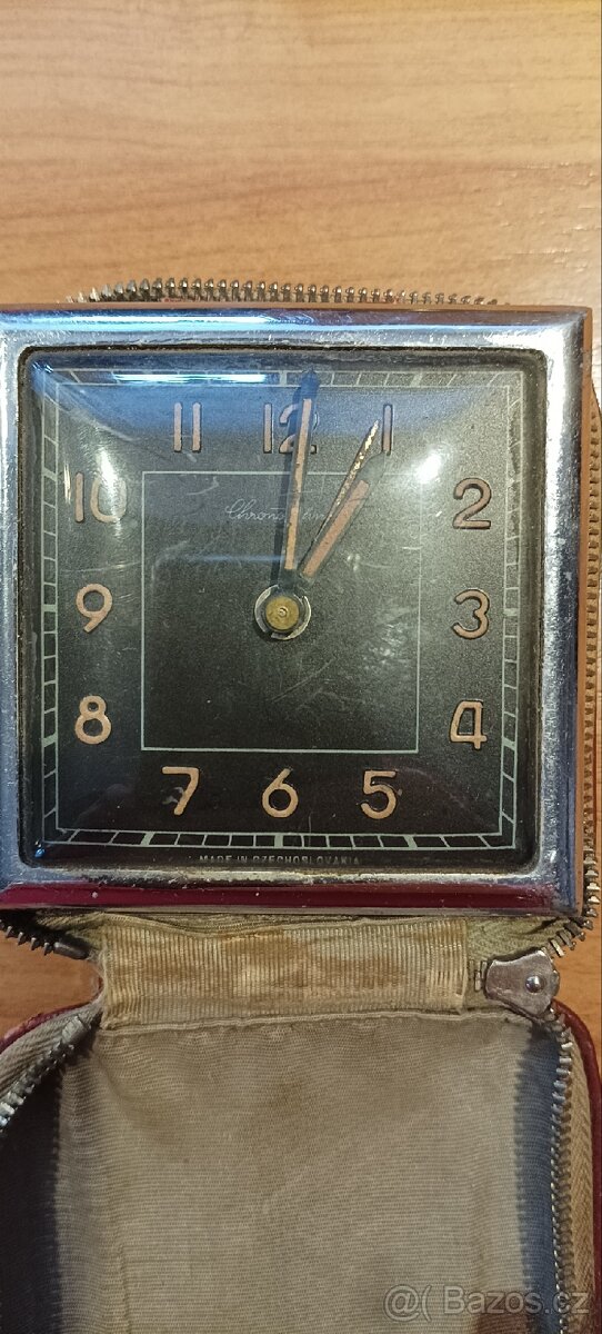 Starý cestovní budík Chronotechna - 2