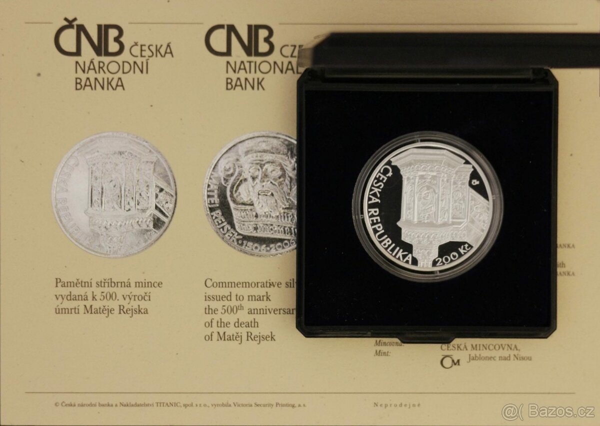 200 Kč - 2006 Matěj Rejsek, Proof - 2
