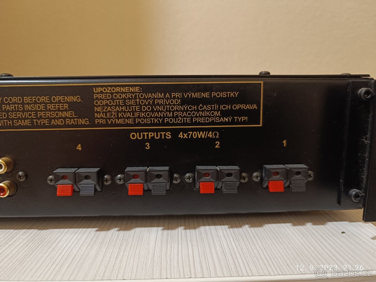 4 kanál zosilňovač 4x70W s voľbou vstupu A470-MULTIROOM - 2