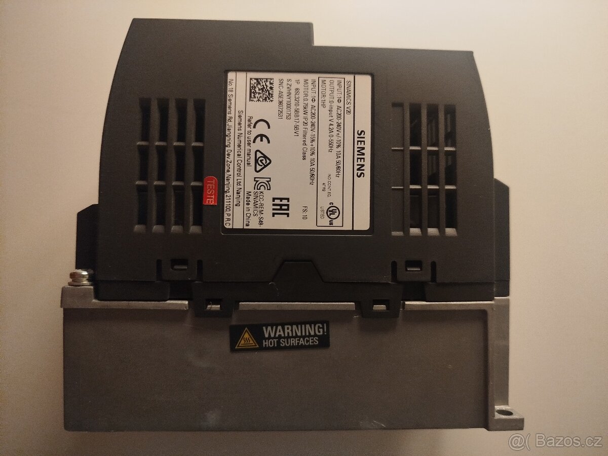 Frekvenční měnič Siemens sinamics V20 (230V/0,75 KW) - 2