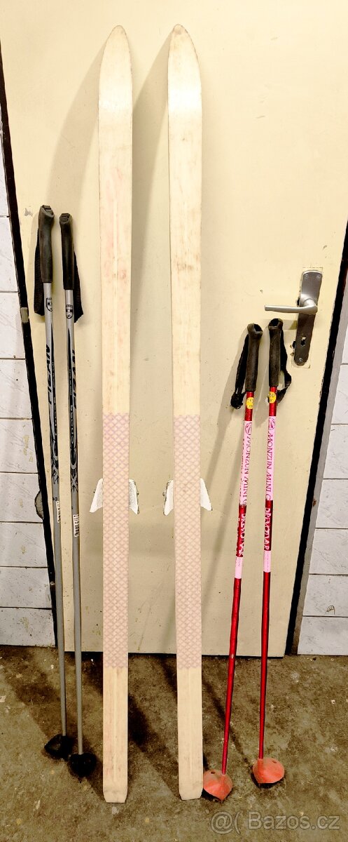 Dětské běžecké lyže Kandahar + vázání a dvoje hůlky - 2