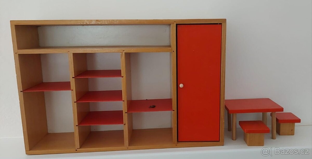 Dřevěný nábytek pro panenky - 80. léta - 2