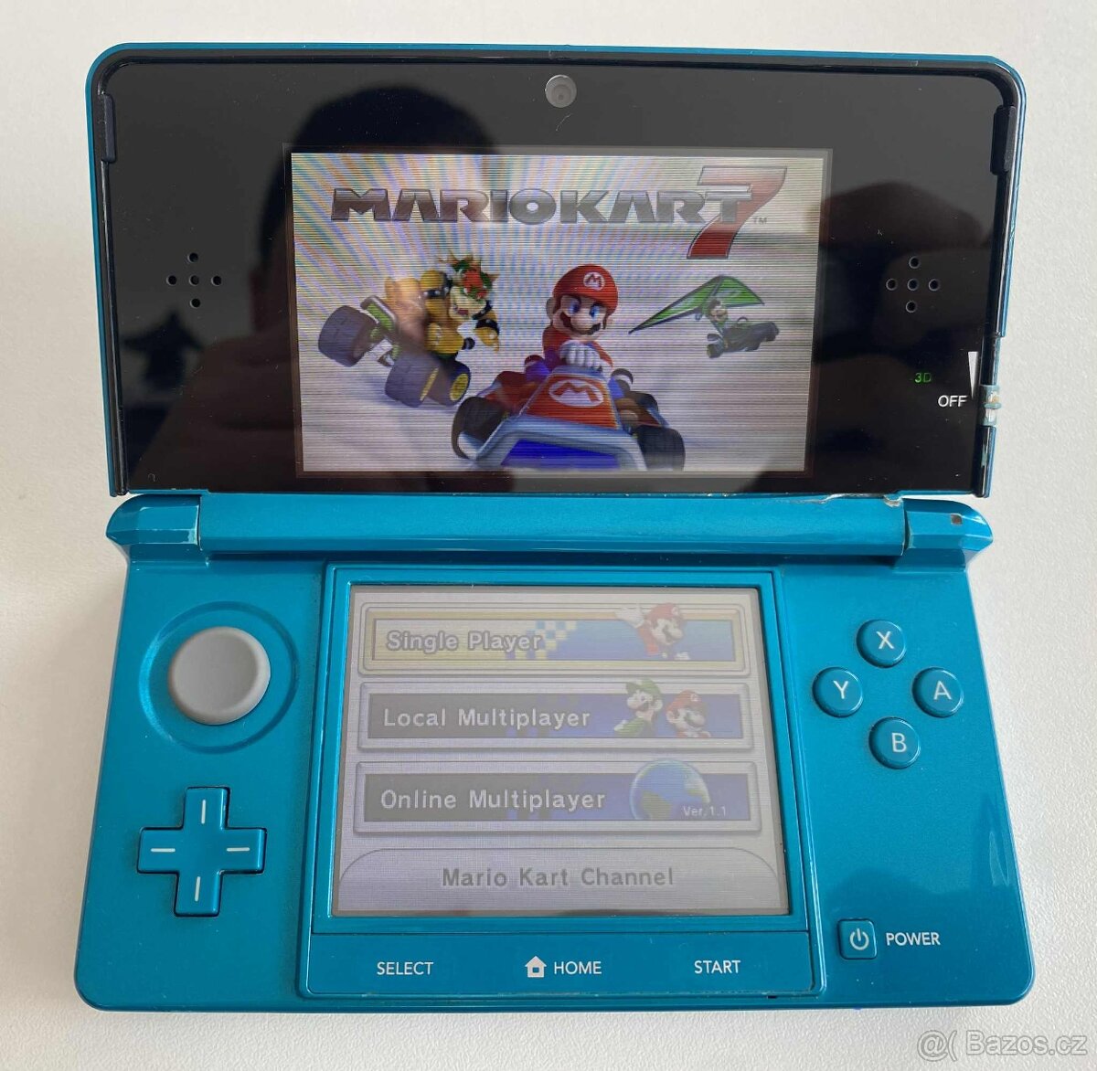 Nintendo 3DS Aqua Blue + 64gb - 2