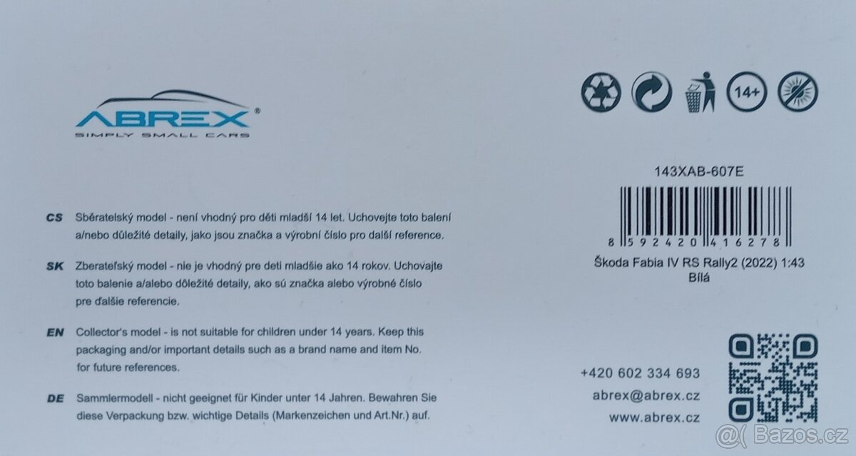 ABREX 1:43 ŠKODA FABIA IV RS RALLY2 - 2