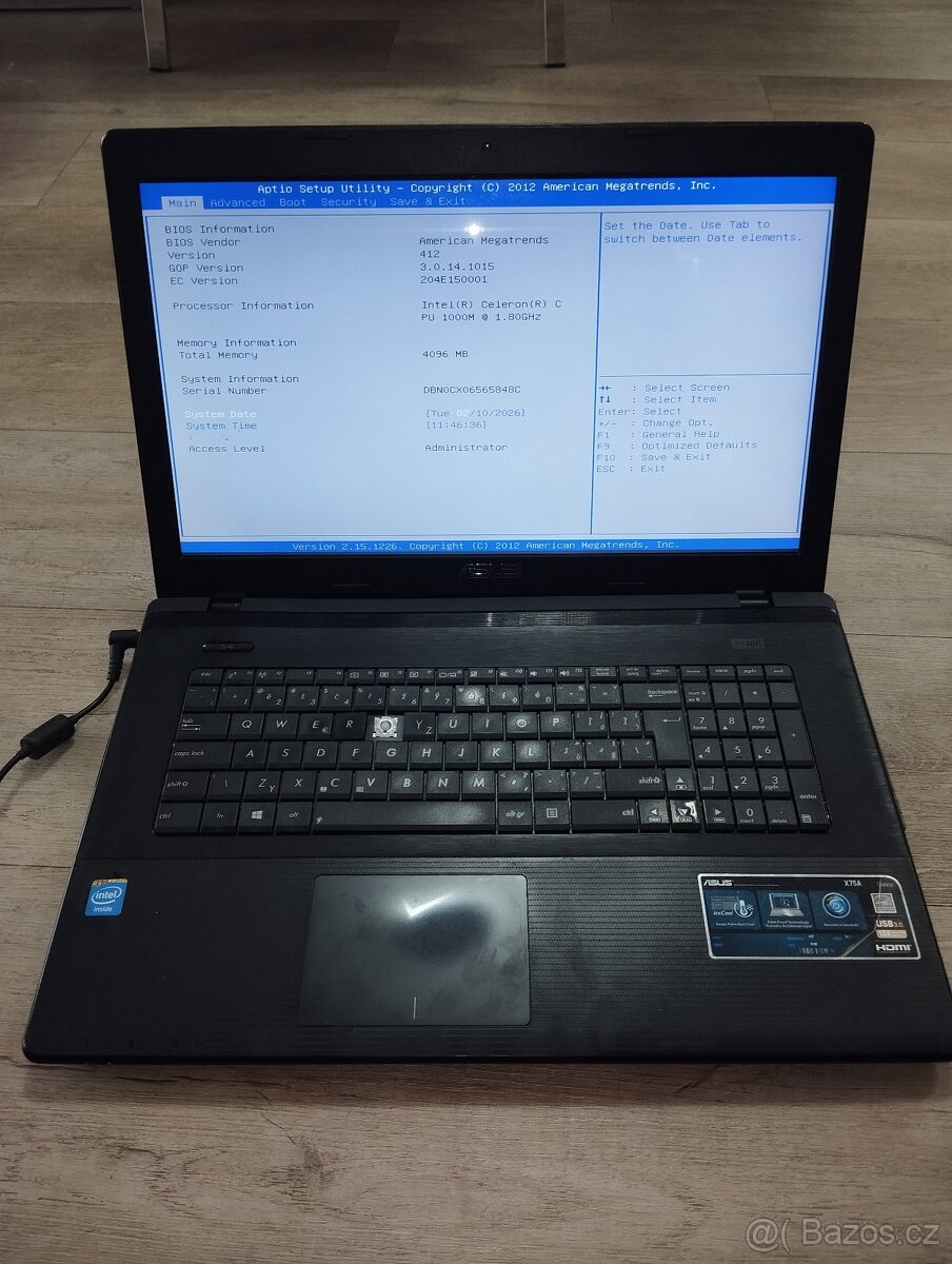 Asus X75A a Asus x553M na dily - 2