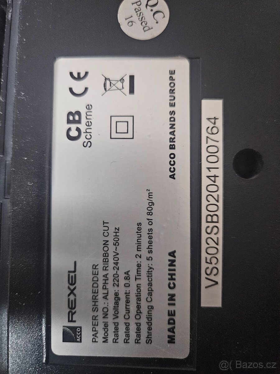 Skartovačka REXEL - 2