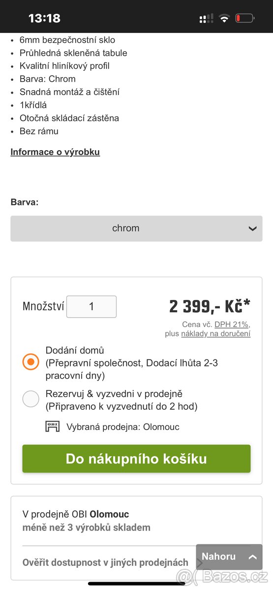 Vanová zástěna Aurlane Silver Klasik - 2