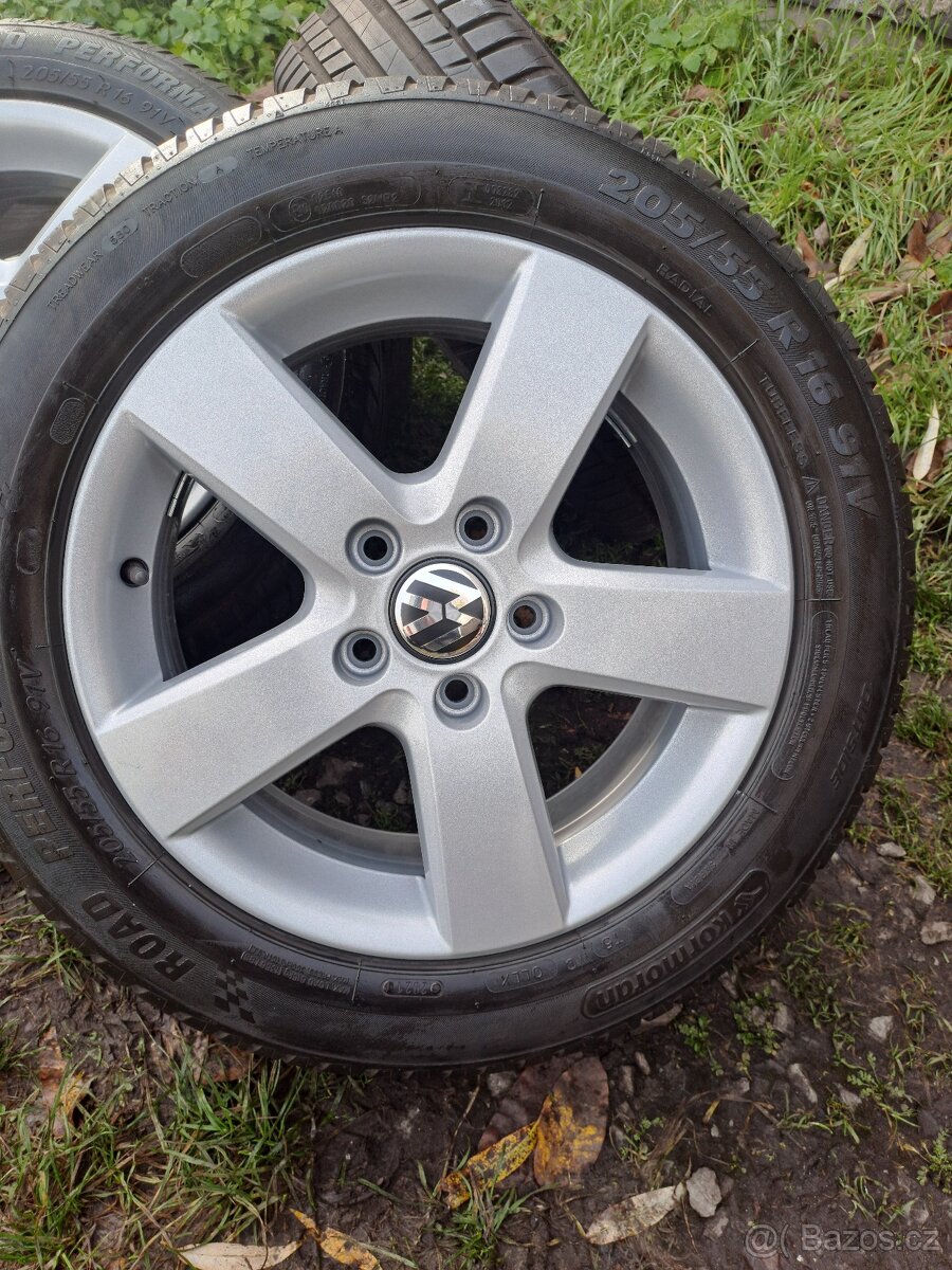 Alu kola 5x112 originál VW 205/55 R16 - 2