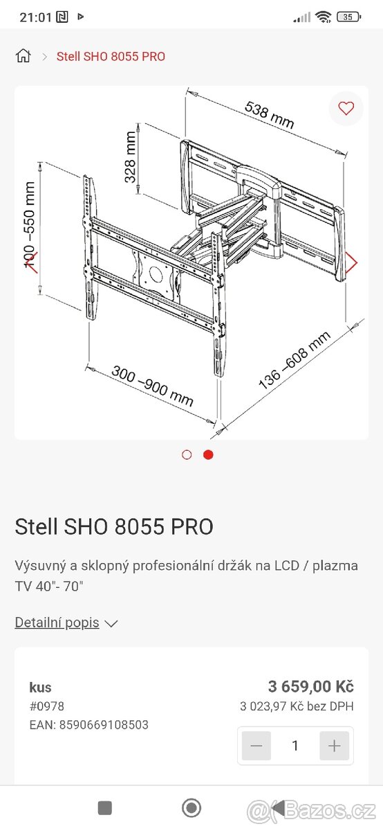TV držák Stell SHO 8055 Pro - 2