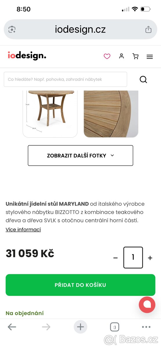 Zahradni Maryland stúl - 2