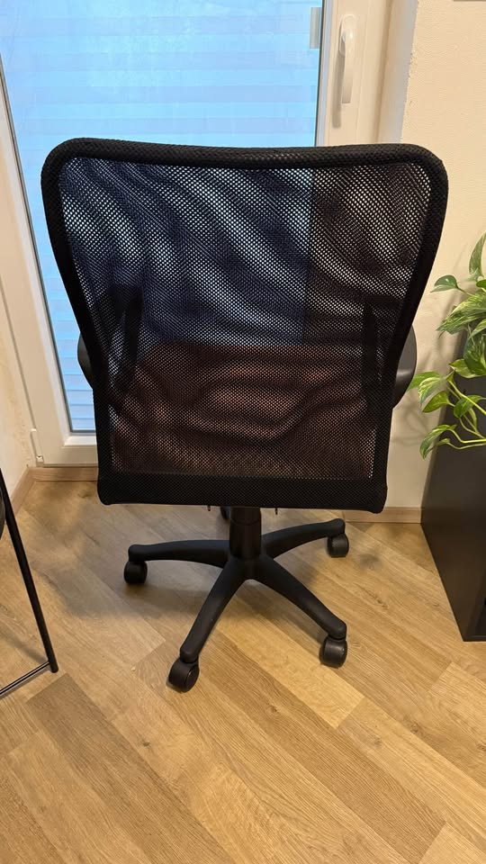 Dětská otočná židle s područkami, látka oranžová/černá - 2