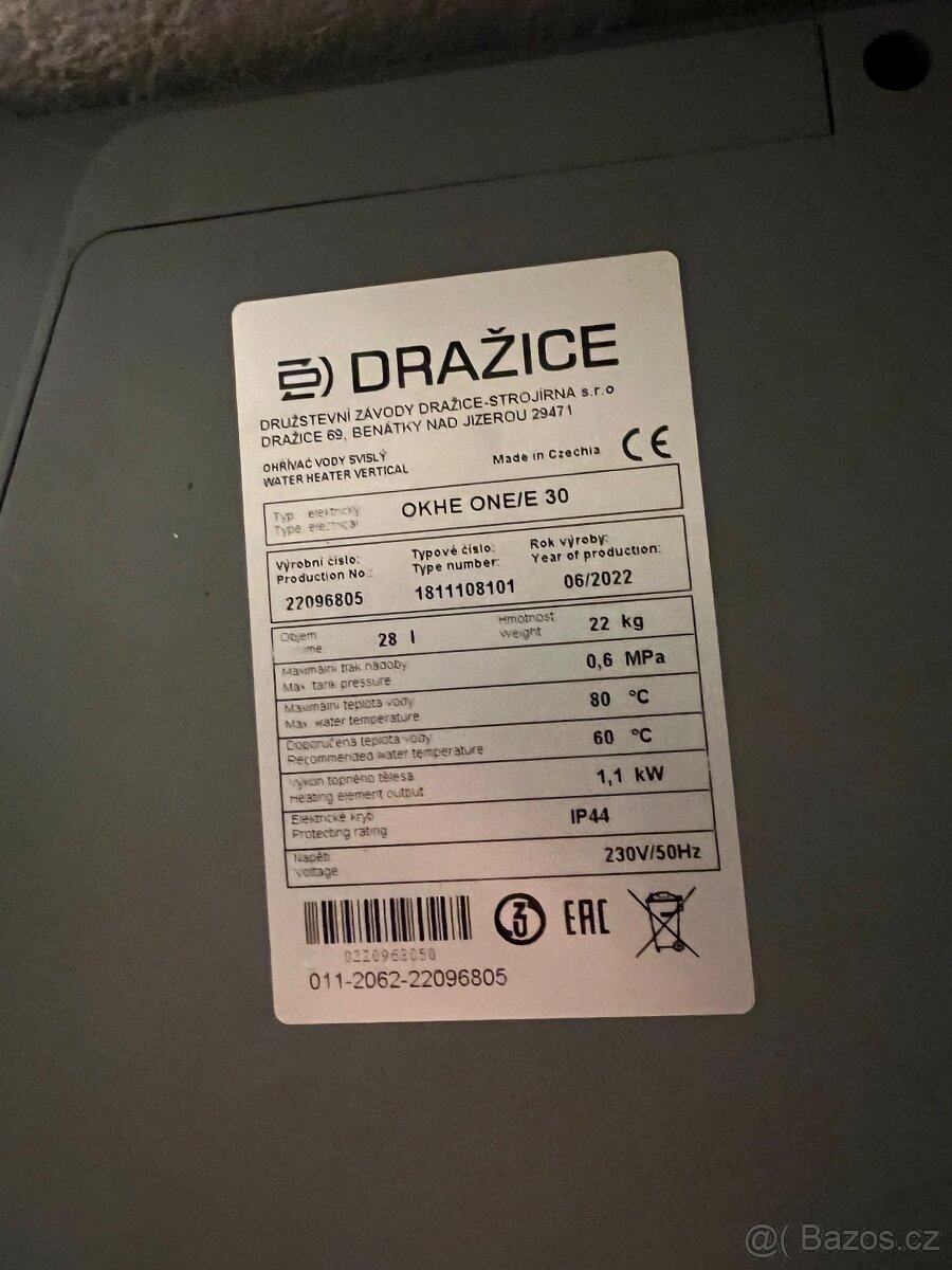 Bojler - elektrický ohřívač Dražice - 2