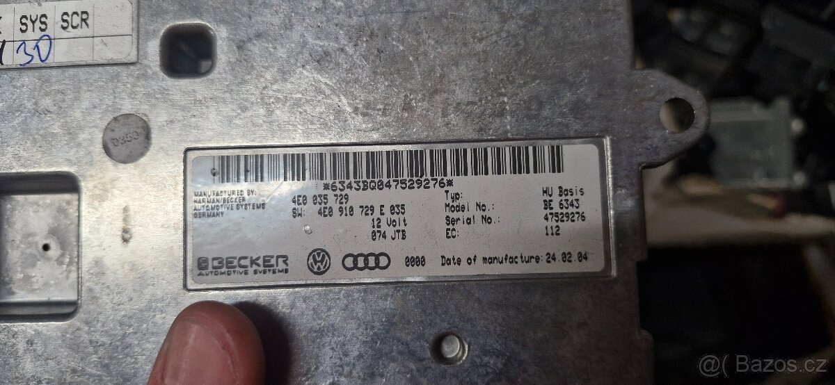 Ridici jednotka mmi audi 4E0035729 4e0035729A - 2