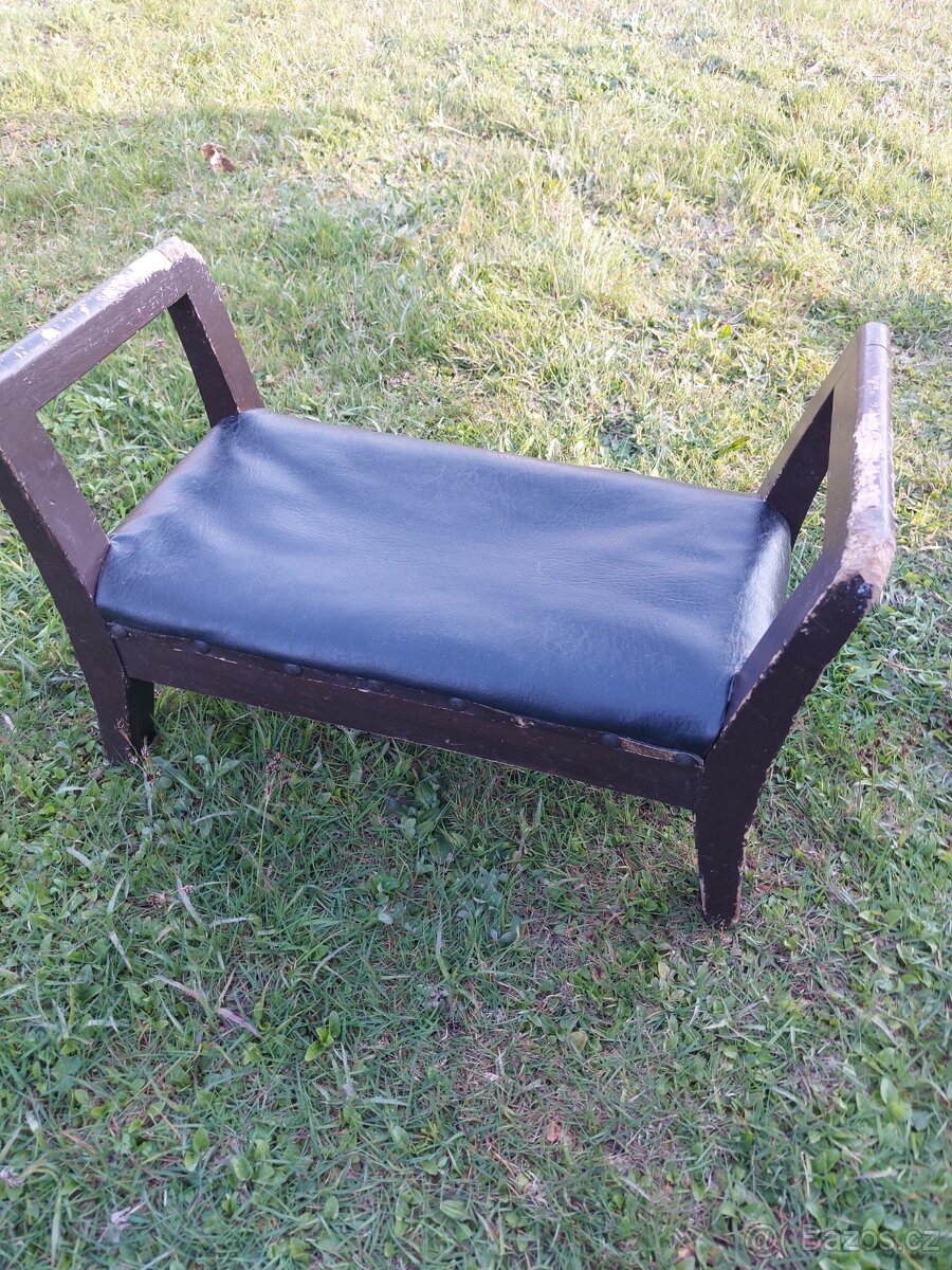 Starožitná retro dřevěná stolička - 2