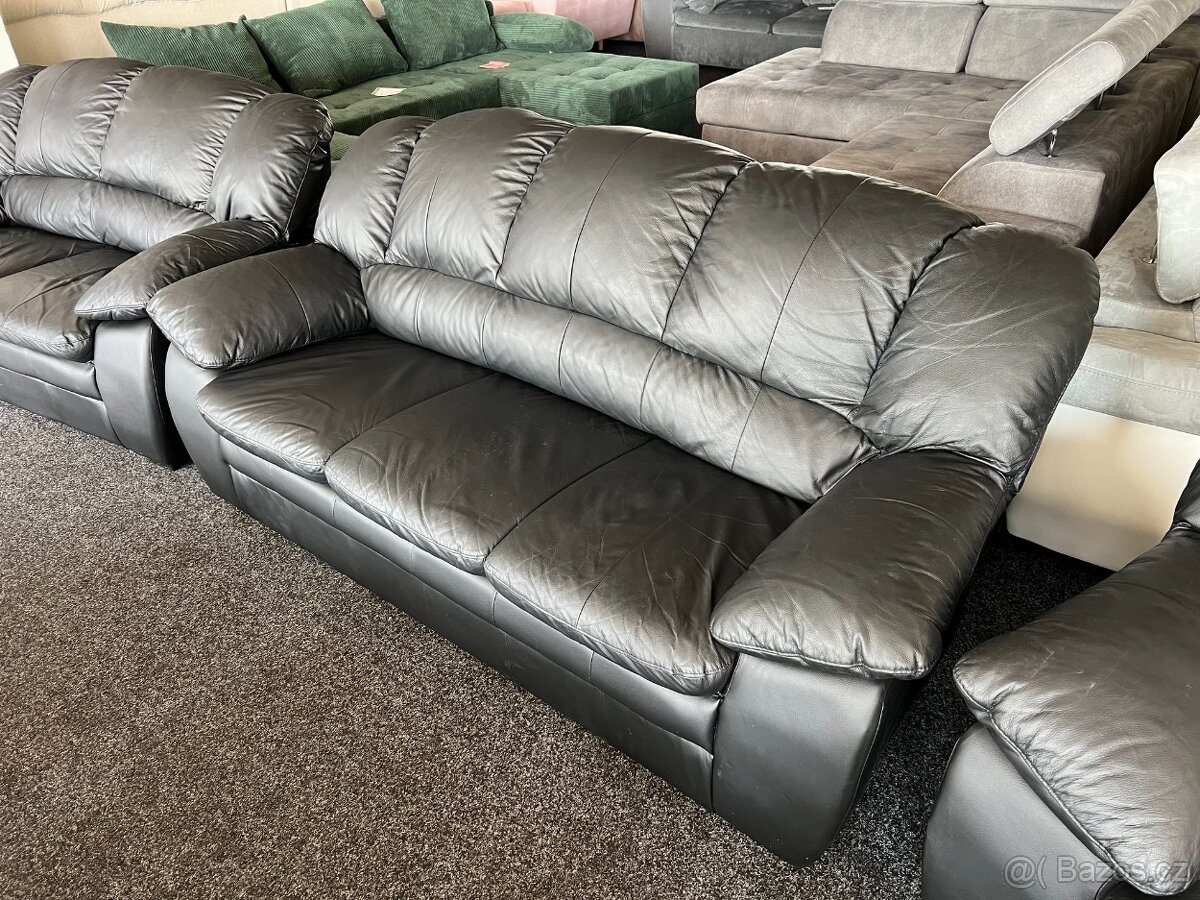 Sedací souprava 3 + 2 + 1 - kůže - NEPOUŽITÁ - 2