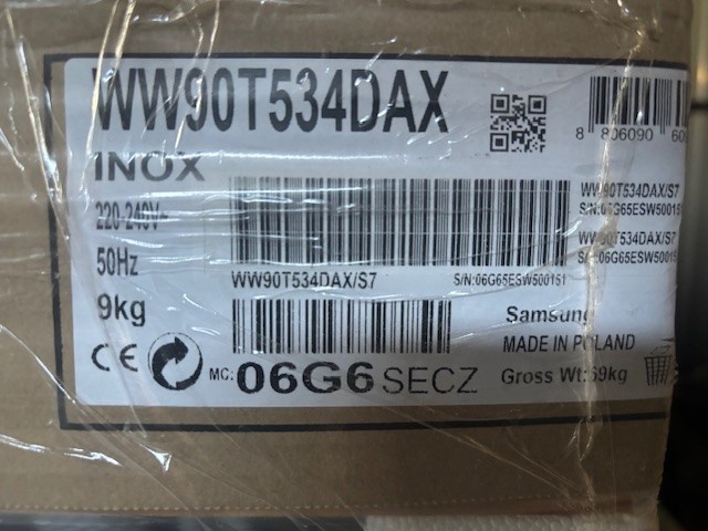 Pračka parní SAMSUNG WW90T534DAX - nerozbalená - 6000 Kč - 2