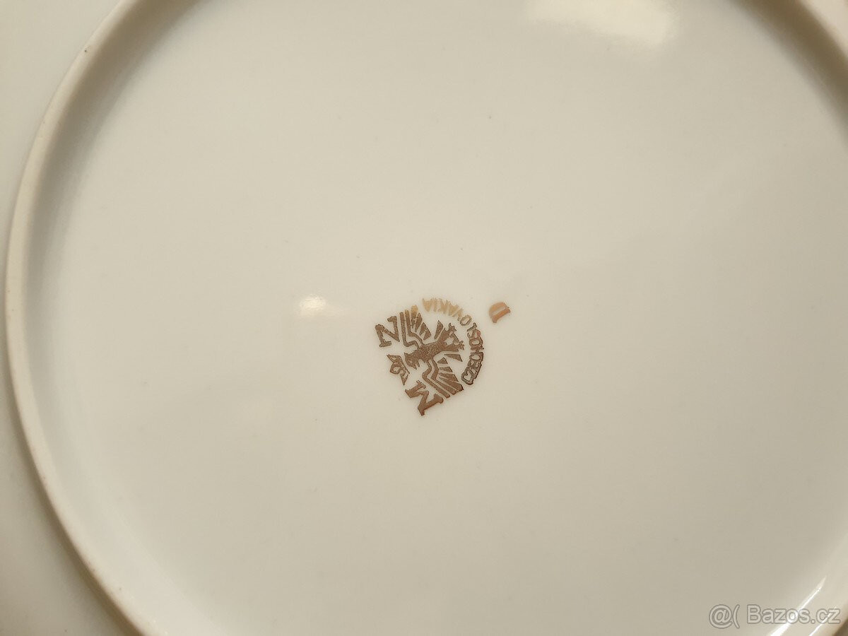 Pozlacený porcelánový talíř Hluboká nad Vltavou - 2