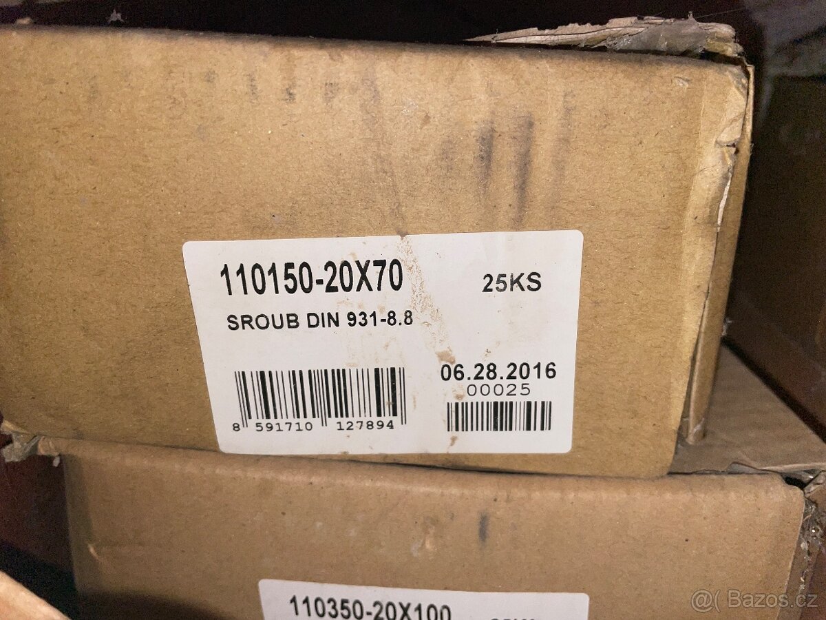 Šrouby M20x70 8.8 - 110150 a matice, spojovací materiál - 2