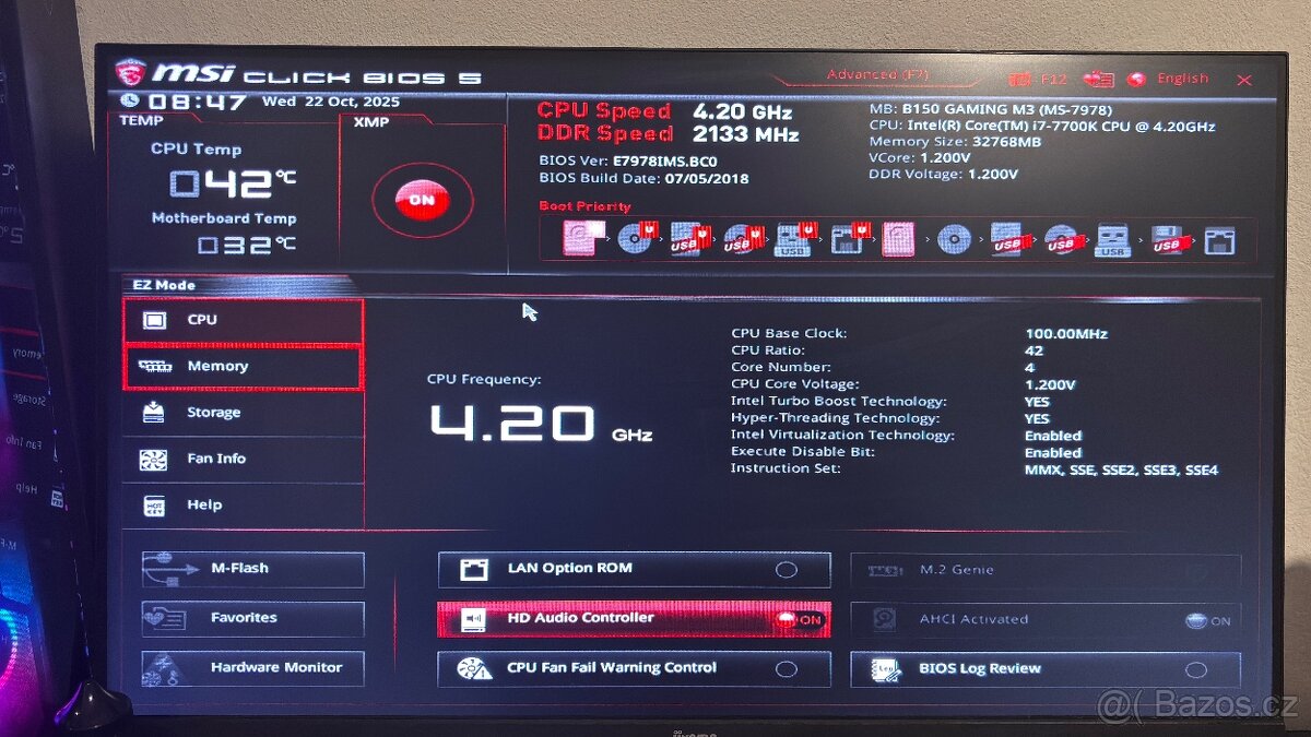 Herní pc i7700k 32GB DDR4 - 2