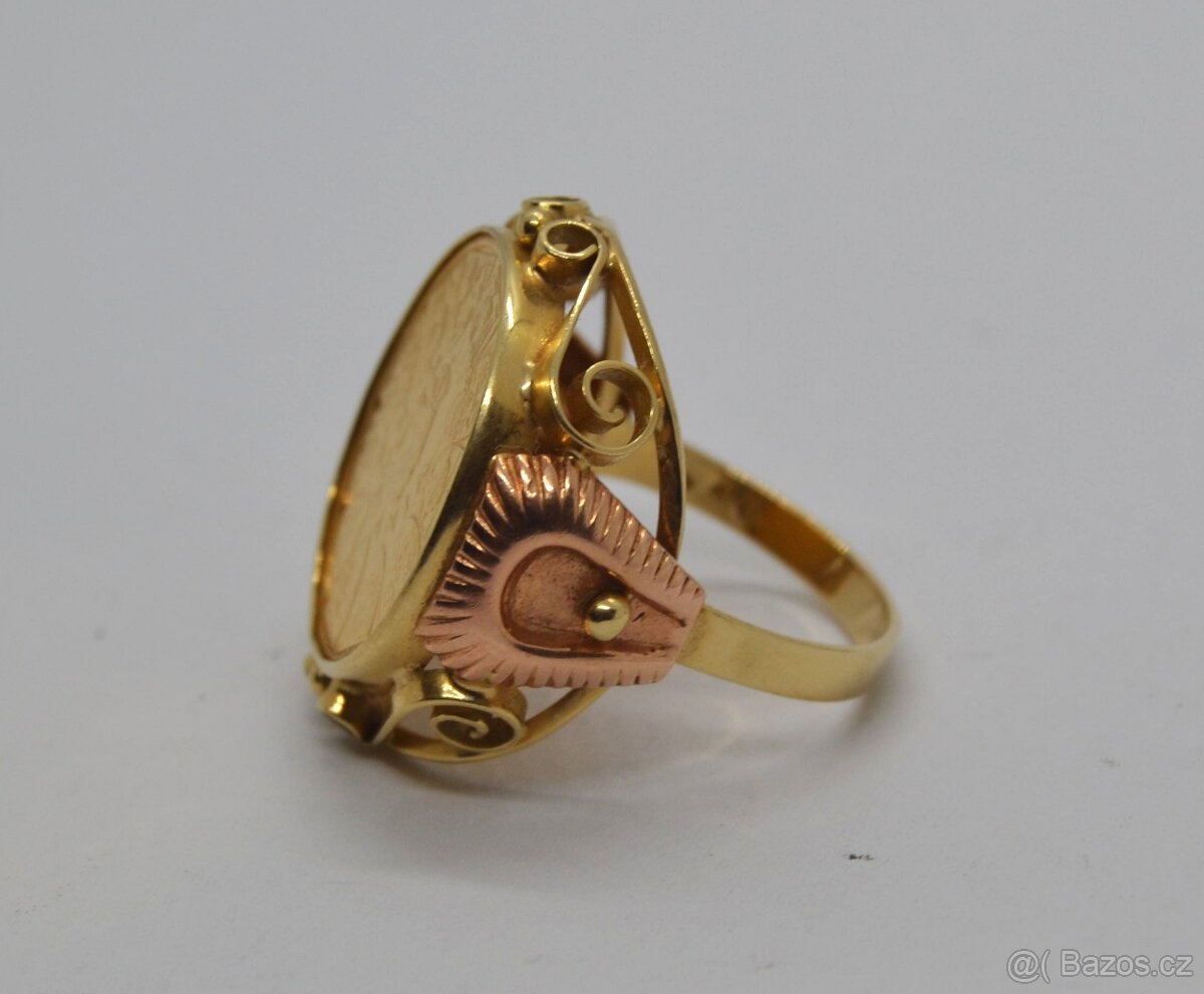 Zlatý prsten s mincí - 2