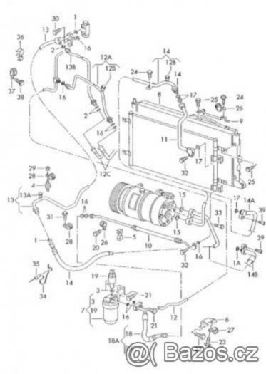 Klima Trubka WV,Seat,Audi 7M3 820 729G - 2