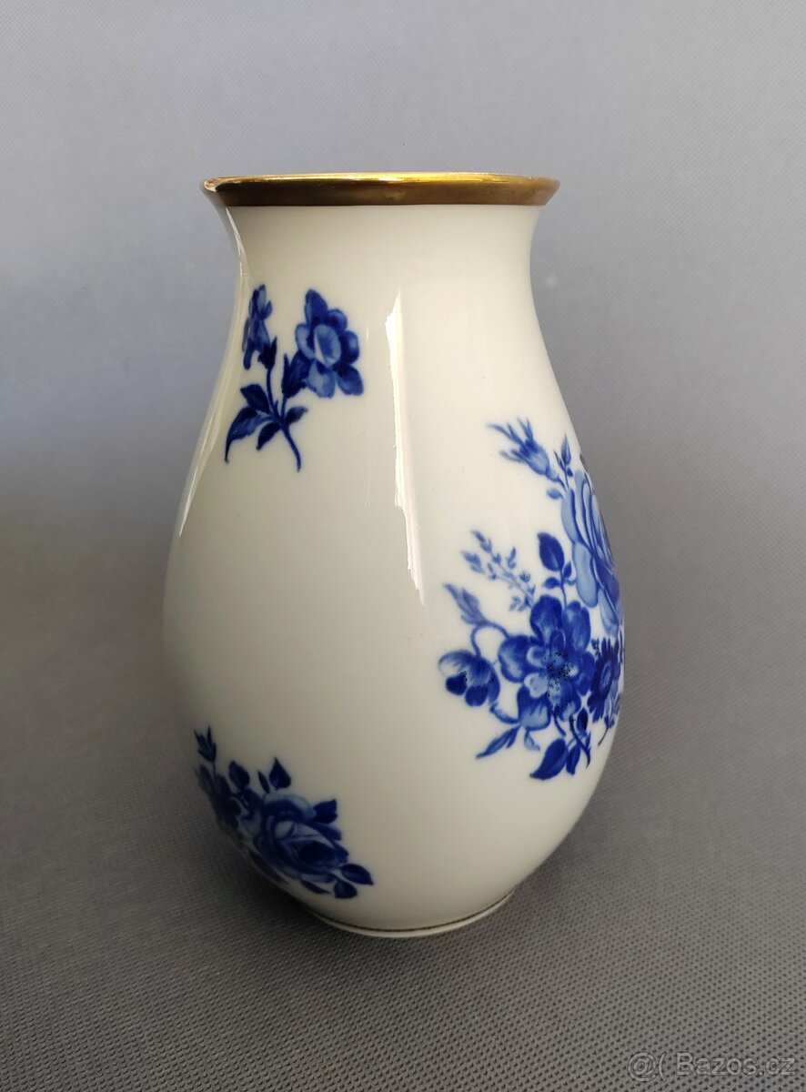 Okouzlující porcelánová váza od Royal KPM z Echt Cobalt - 2
