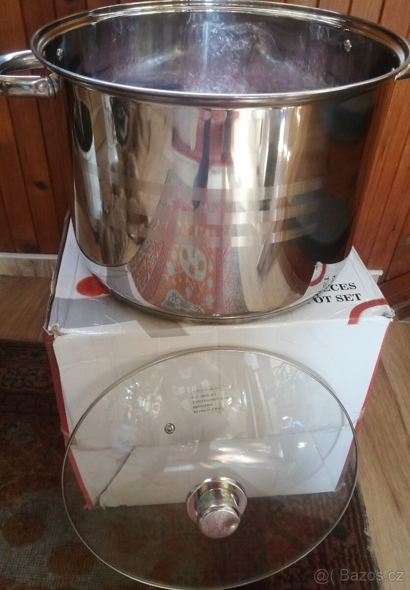 Gastro hrnec velký objem nerez 11,1l vhodný na indukci atd - 2