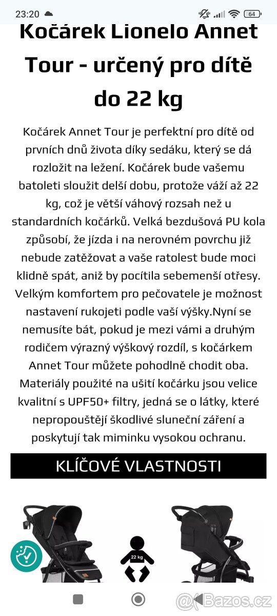 Sportovní kočárek Lionelo Annet Tour - 2