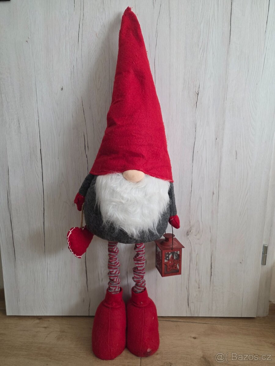 Vánoční skřítek s lucerničkou 75-95 cm - 2