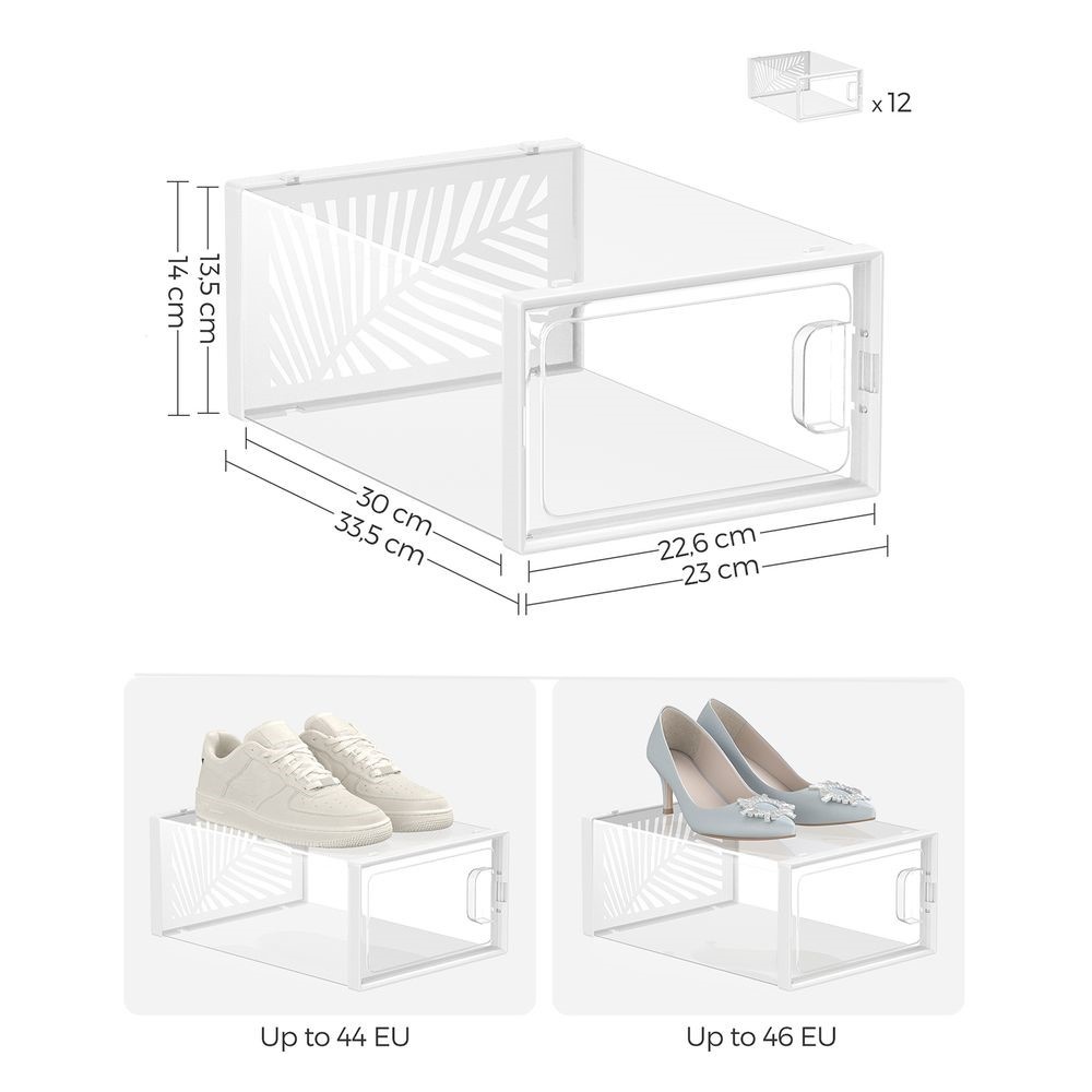 NOVÉ Úložné boxy / botník (12 ks) - LSP106W12 - 2