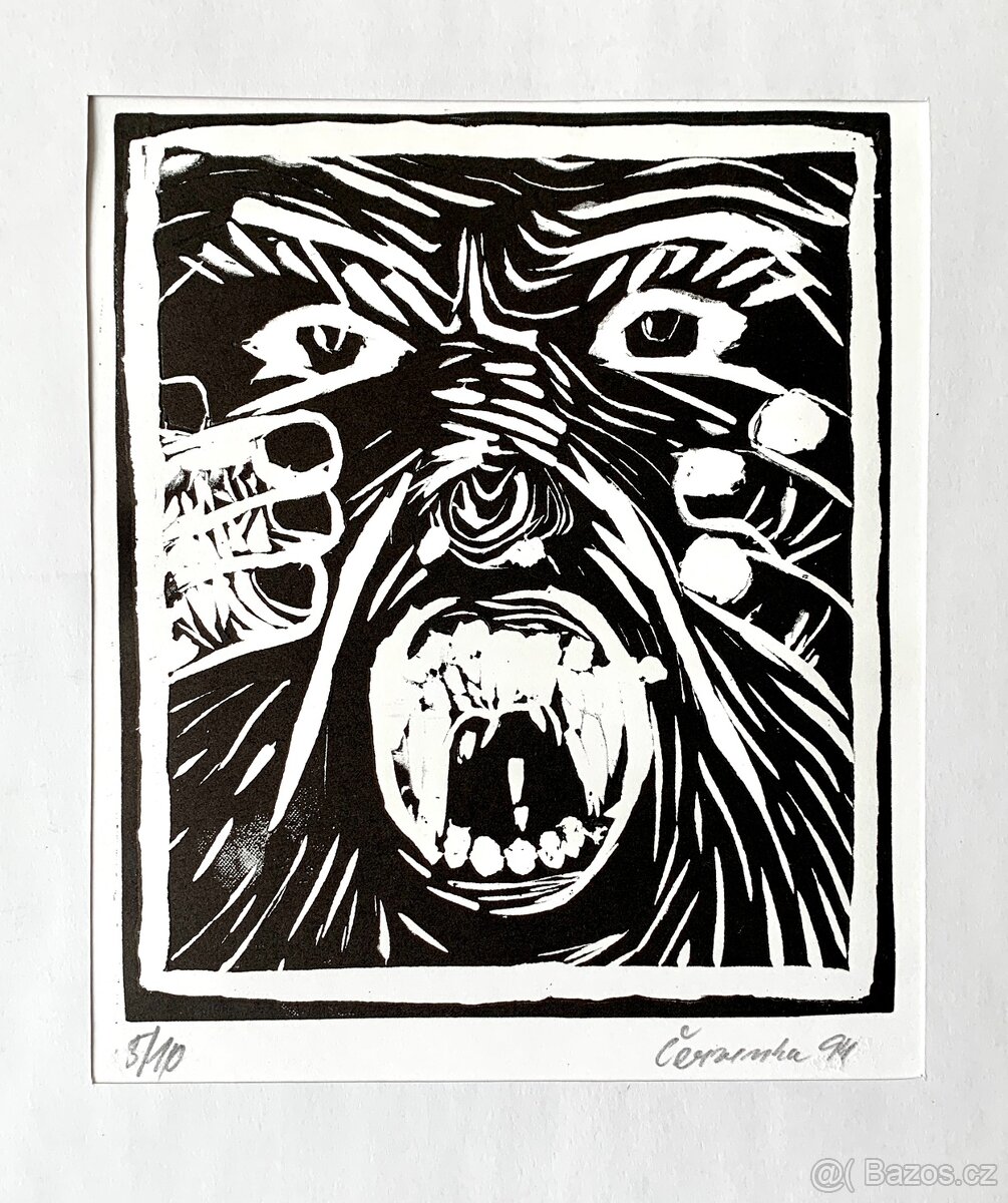 Autorská grafika - Výkřik - 2