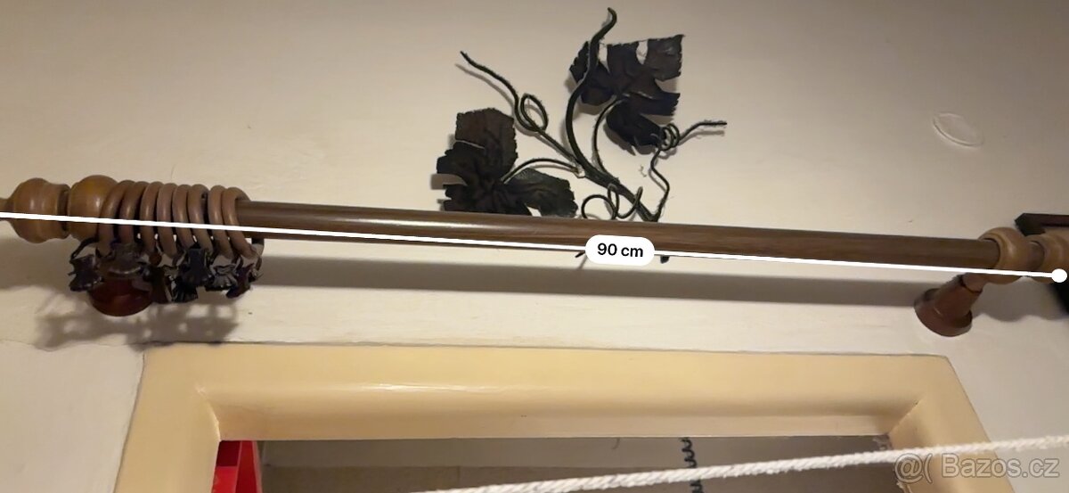 Garnýže dřevěná 28mm jednořadá ořech - 2