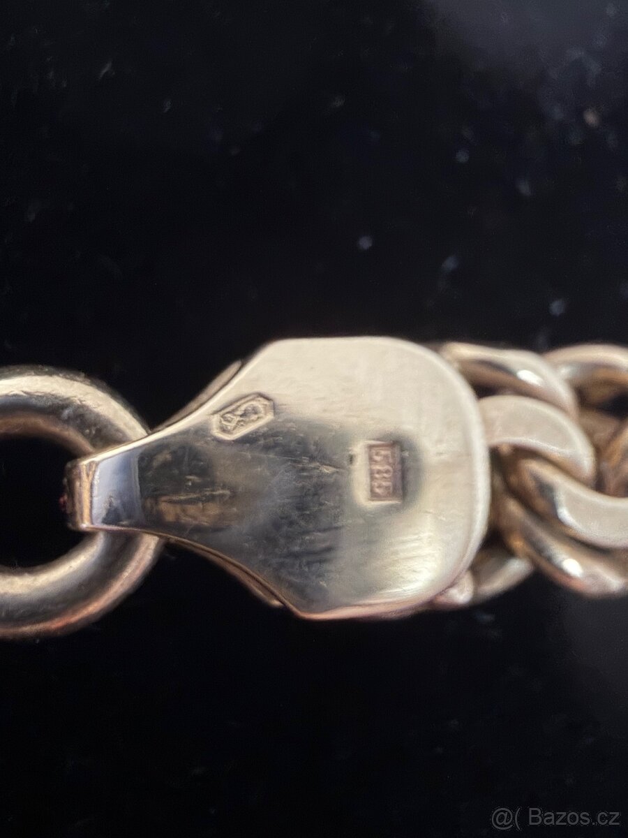 Zlatý řetízek Garibaldi plný - 2