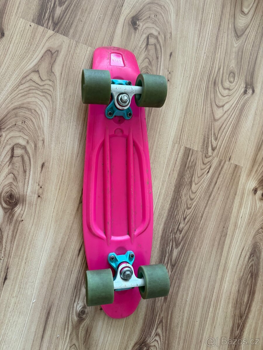 Dětský skateboard plast růžová - 2