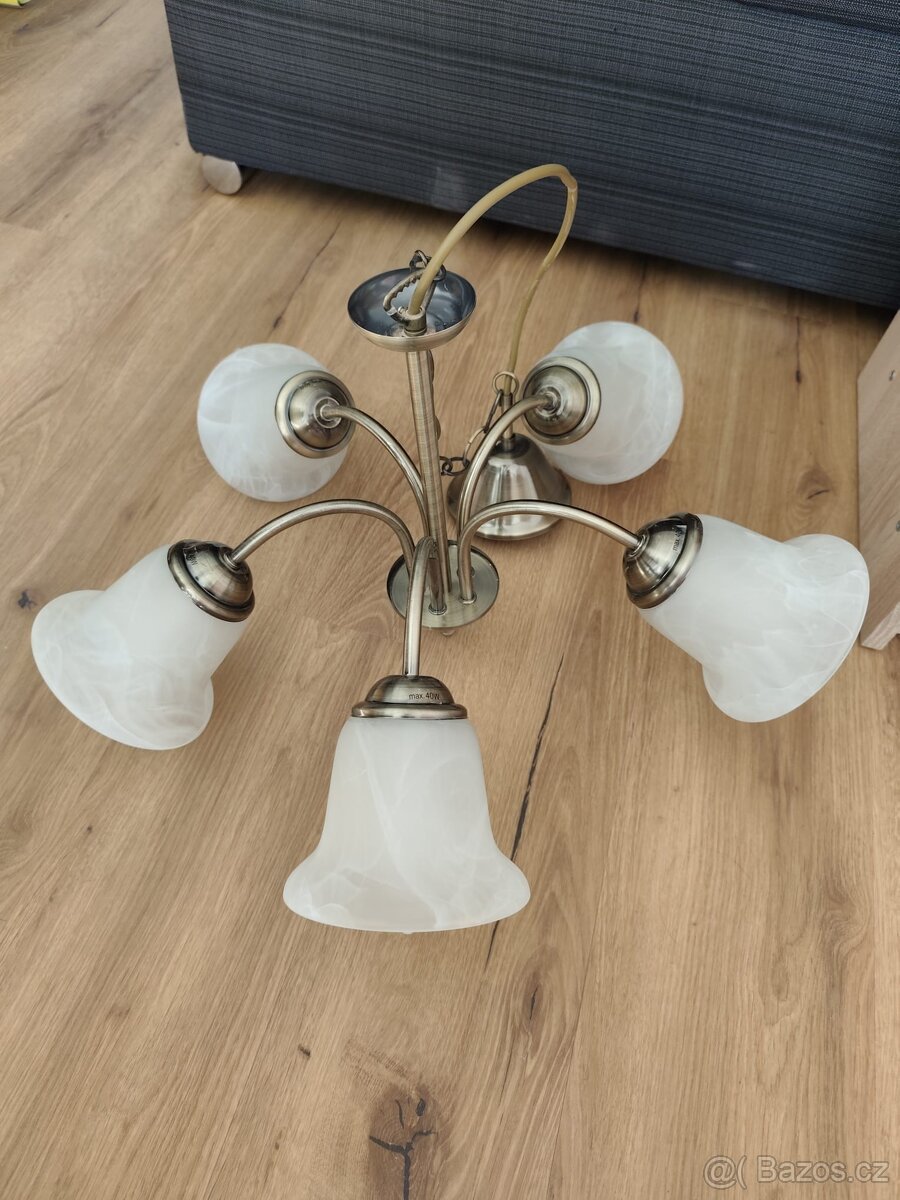 Pětiramenný lustr s LED - 2