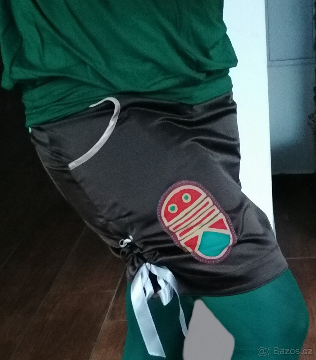 Čokoládově hnědá sukně, vel. XS (34) - 2