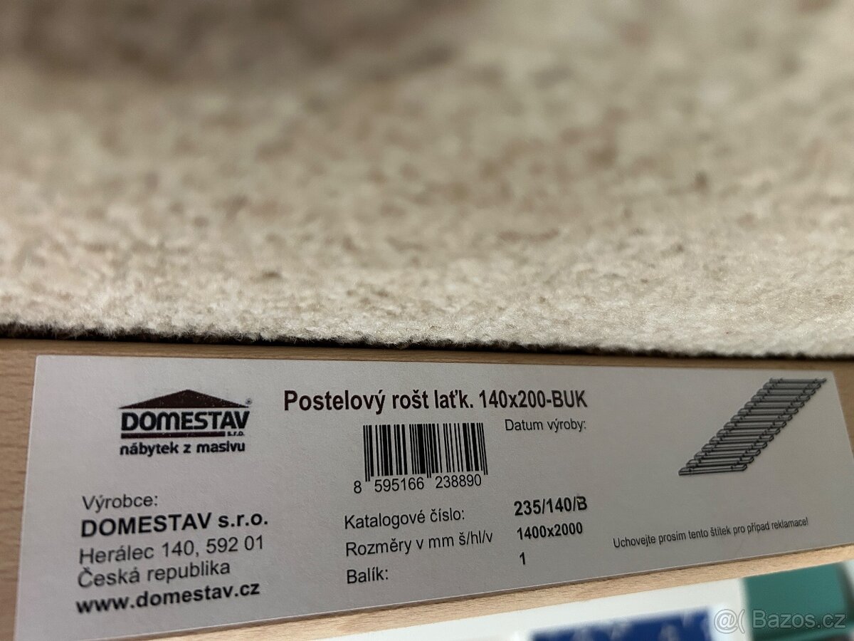 Masivní rošt 140x200 - 2