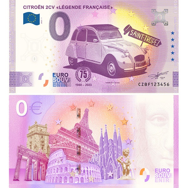 0 EURO SUVENÝR “CITROËN 2CV – 75 LET” - 2