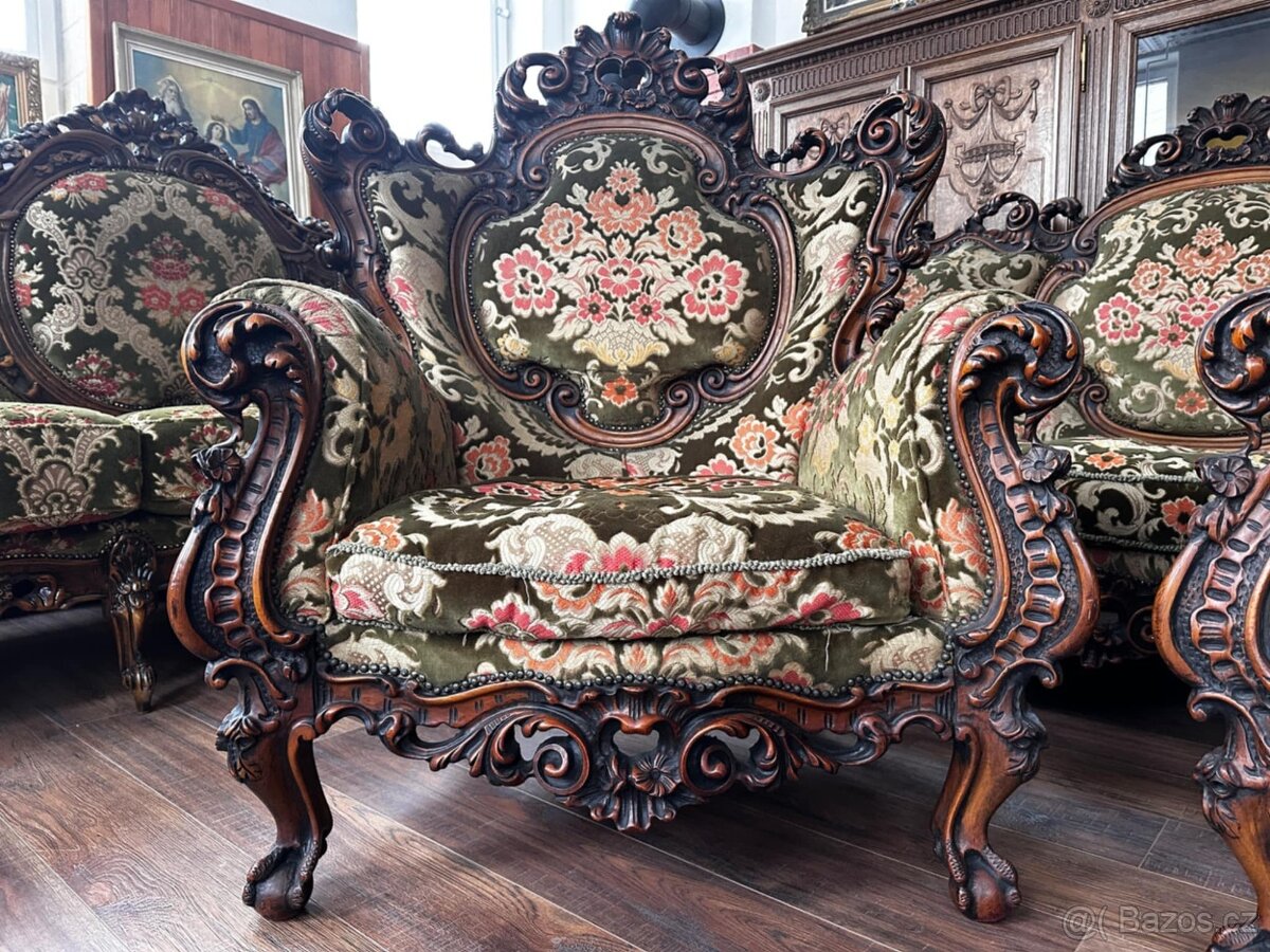 Italská sedací souprava 2 -barokní - 2