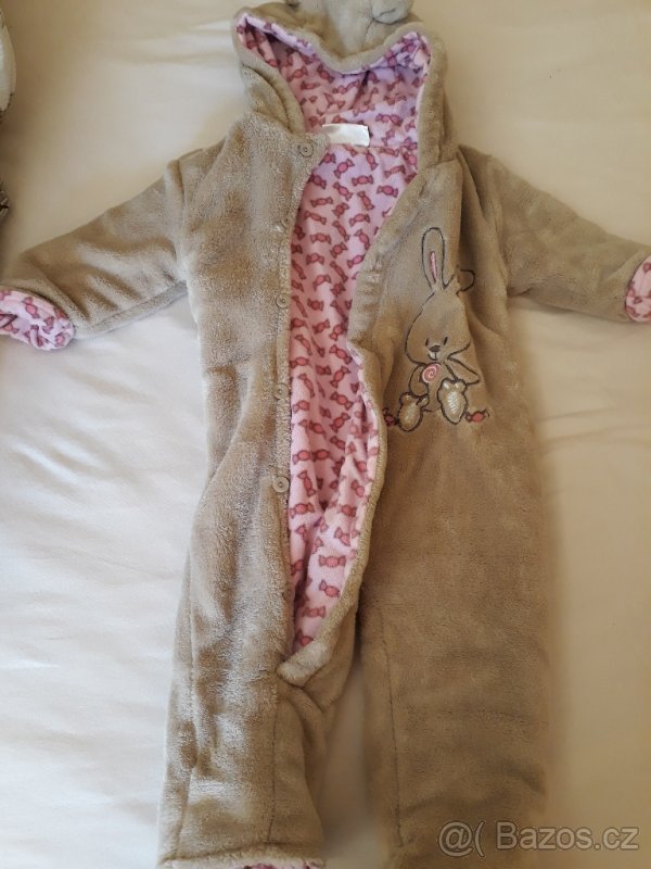 Plyšová kombinéza vel. 62/68 - 2