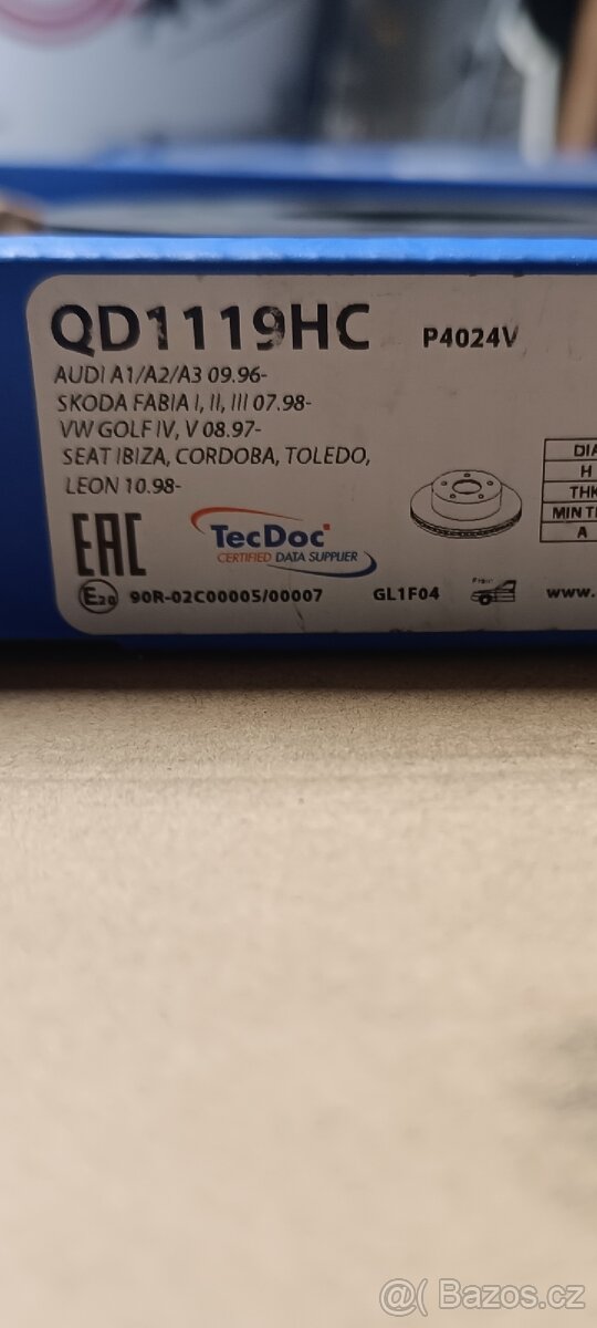 Brzdové kotouče Quaro QD1119HC - 2