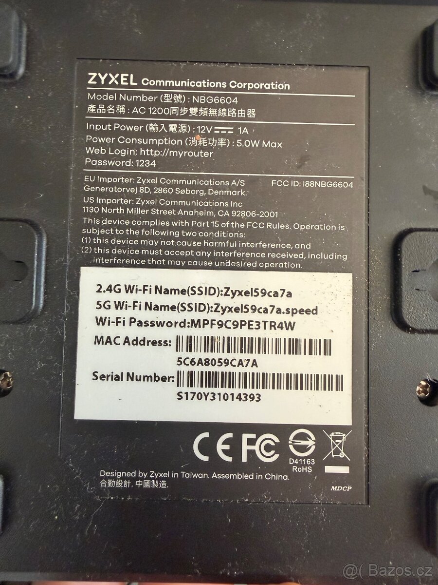 Wifi router Zyxel NBG6604 - 2