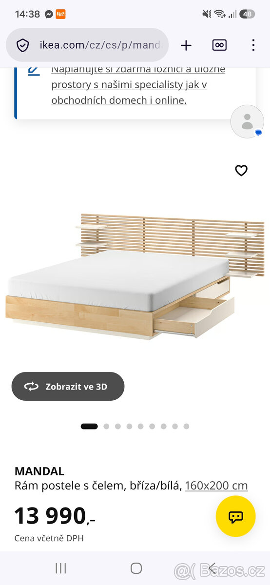 Mandal IKEA manželska postel - 2